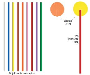 PIC JALONNETTE POUR IMPLANTATION JAUNE  